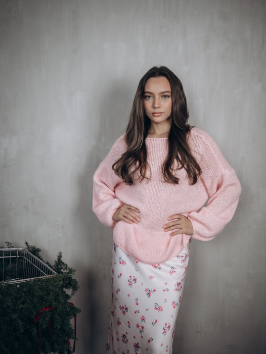 Джемпер прозрачной вязки в трех цветах - Eva Shafran