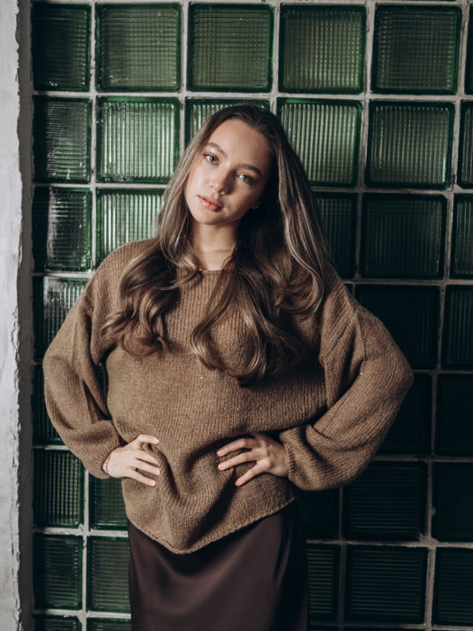 Джемпер прозрачной вязки в трех цветах - Eva Shafran