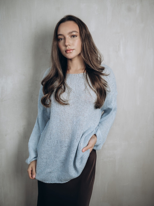 Джемпер прозрачной вязки в трех цветах - Eva Shafran