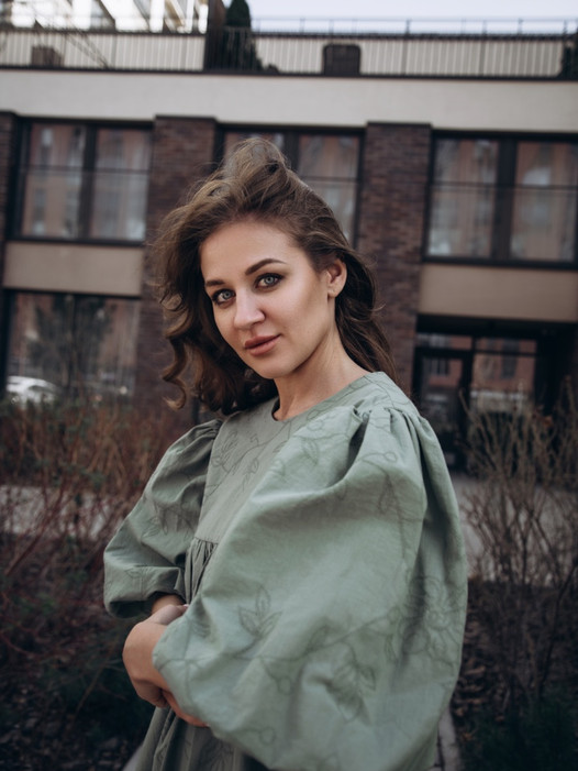 Платье в пол с вышивкой - Eva Shafran