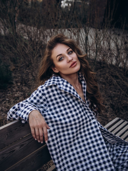 Костюм в синюю клетку - Eva Shafran